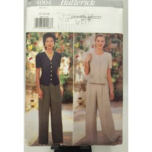 New BUTTERICK Classics Sewing Pattern  4004 Sizes 12-14-16 Misses Top and Pants